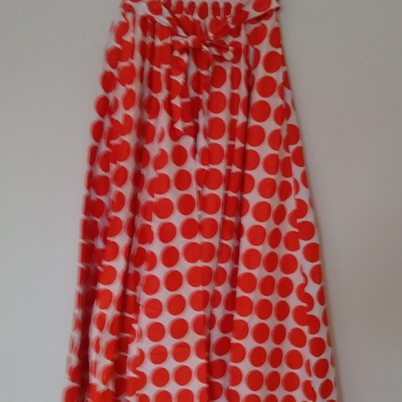 Orange Polka Dot Maxi Shirt - Picture 2 of 4